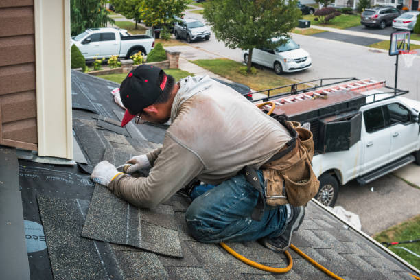 Professional Roof Leak Repair technician working in North Turner, ME